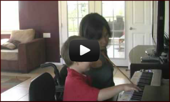 Pauline and son play Piano Wizard